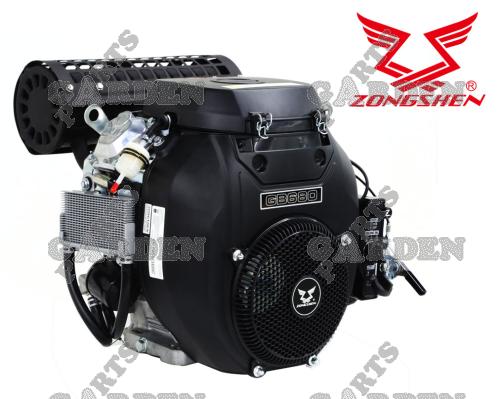 # MOTOR ZONGSHEN GB680 680cc 22 TWIN ax orizontal 25,4mm (fără posibilitatea de reduceri suplimentare) 